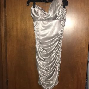 Silver mini dress